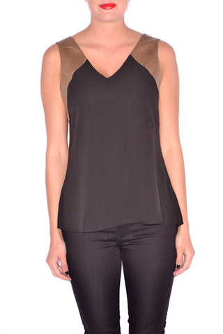 Black Per-Suede Me Top