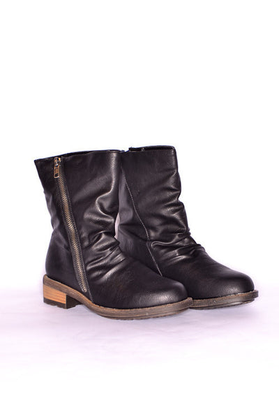 Black Zipper Boots