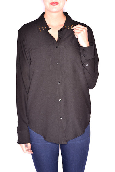 Black What A Stud Blouse