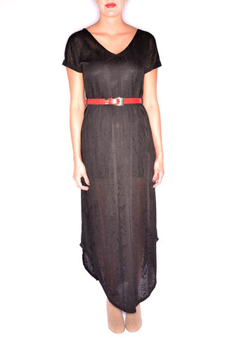Black Light Headed Midi Dress